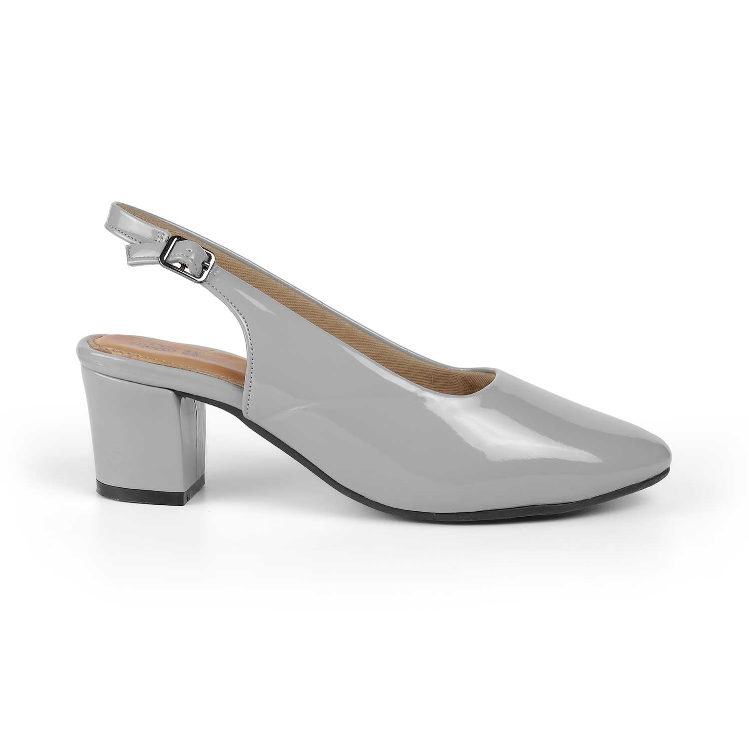 Tresmode Coat Grey Women's Dress Slingback Block Heel Sandals
