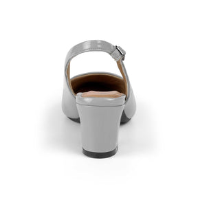 Tresmode Coat Grey Women's Dress Slingback Block Heel Sandals