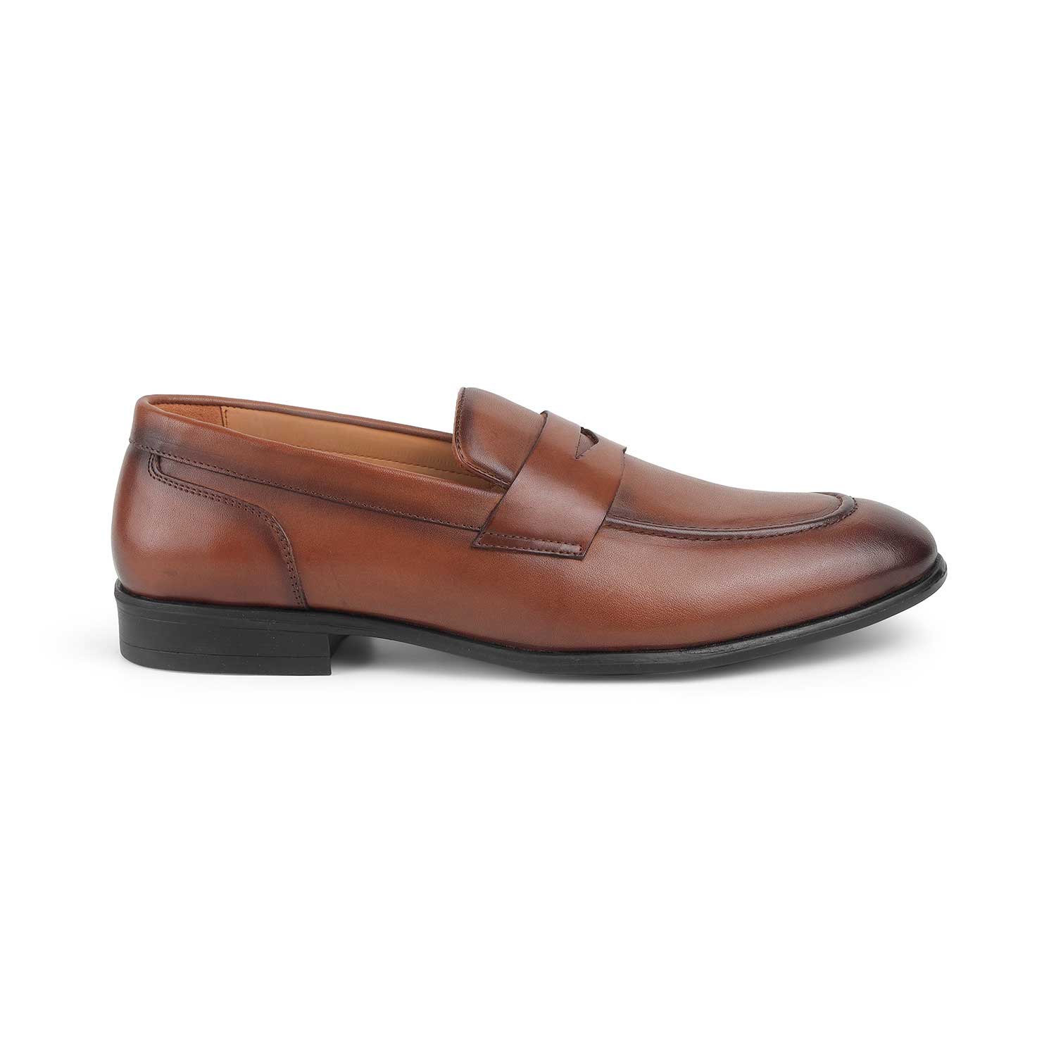 Tresmode Dos Tan Men's Leather Penny Loafers