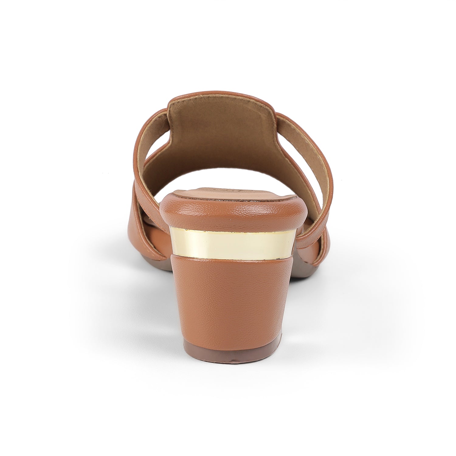 Tresmode Fiso Tan Women's Dress Block Heel Sandals