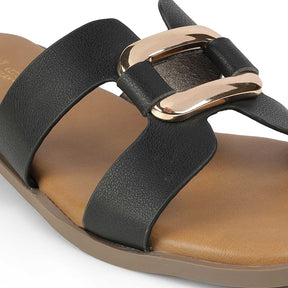 Tresmode Florun Black Women's Dress Flats