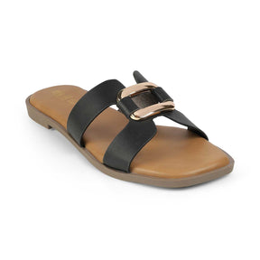 Tresmode Florun Black Women's Dress Flats