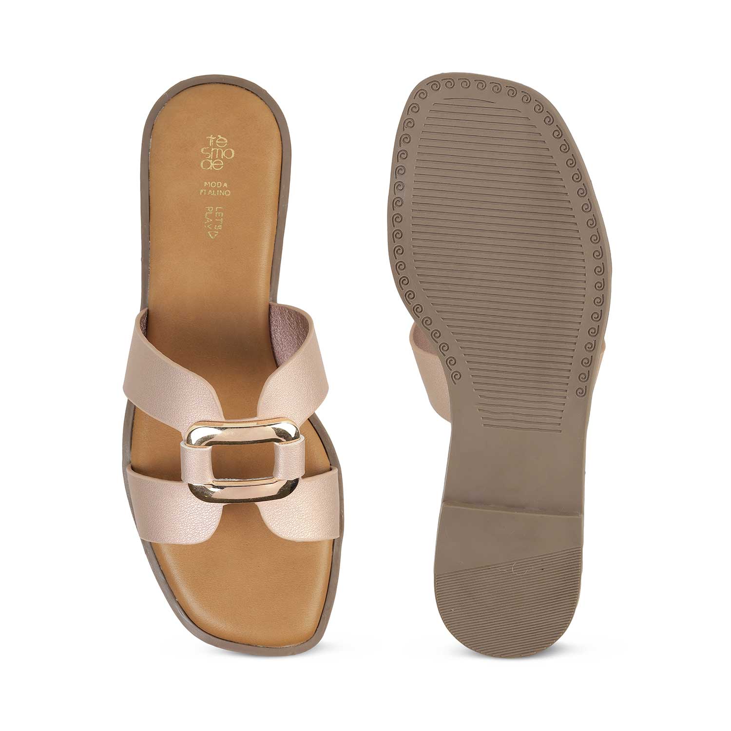 Tresmode Flroun Champagne Women's Dress Flats