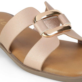 Tresmode Flroun Champagne Women's Dress Flats