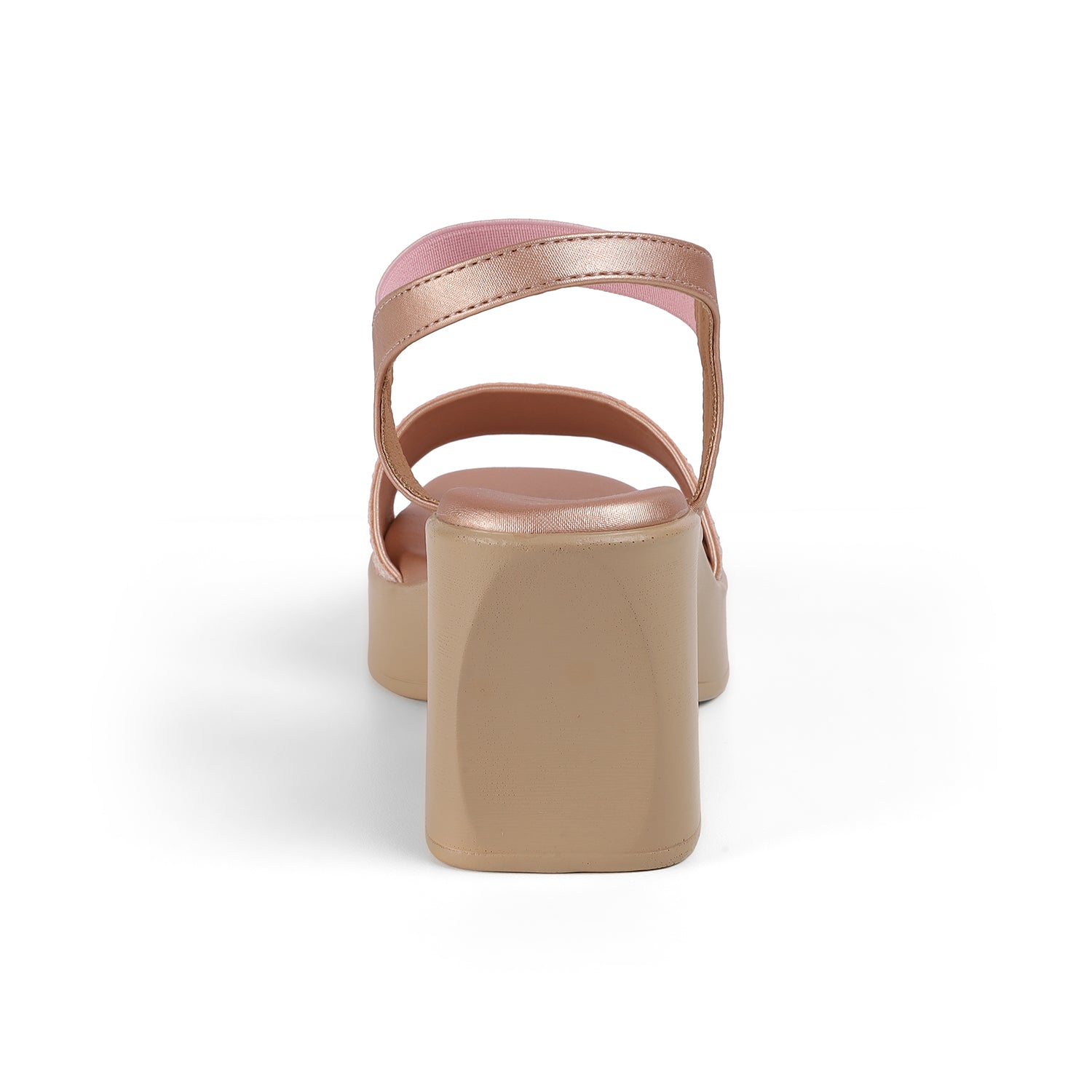 Tresmode Glit Champagne Women's Dress Wedge Sandals