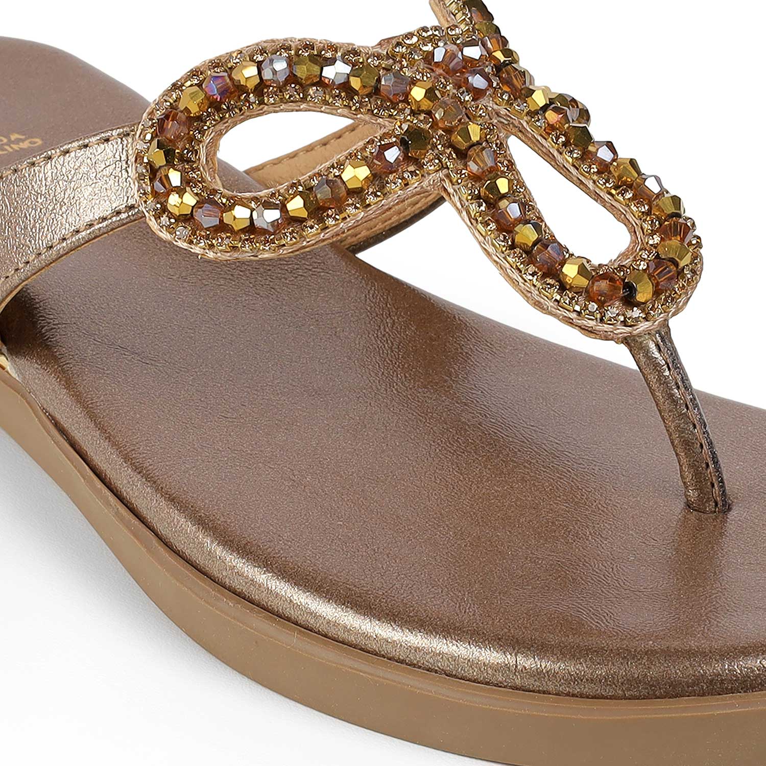 Tresmode Glow Bronze Women's Dress Flats