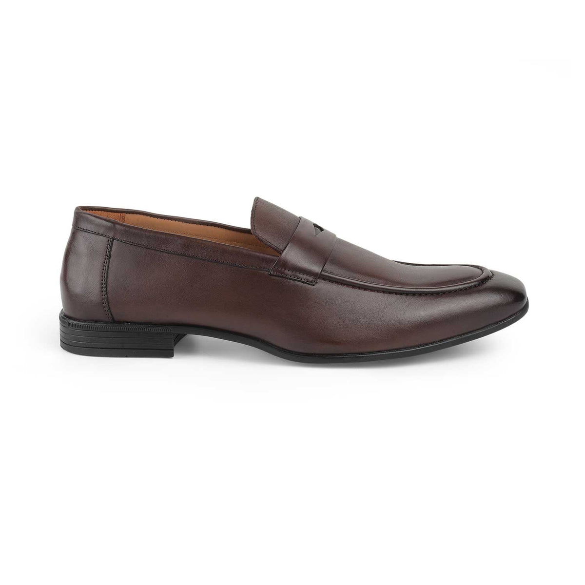 Tresmode Hak Brown Men's Leather Penny Loafers