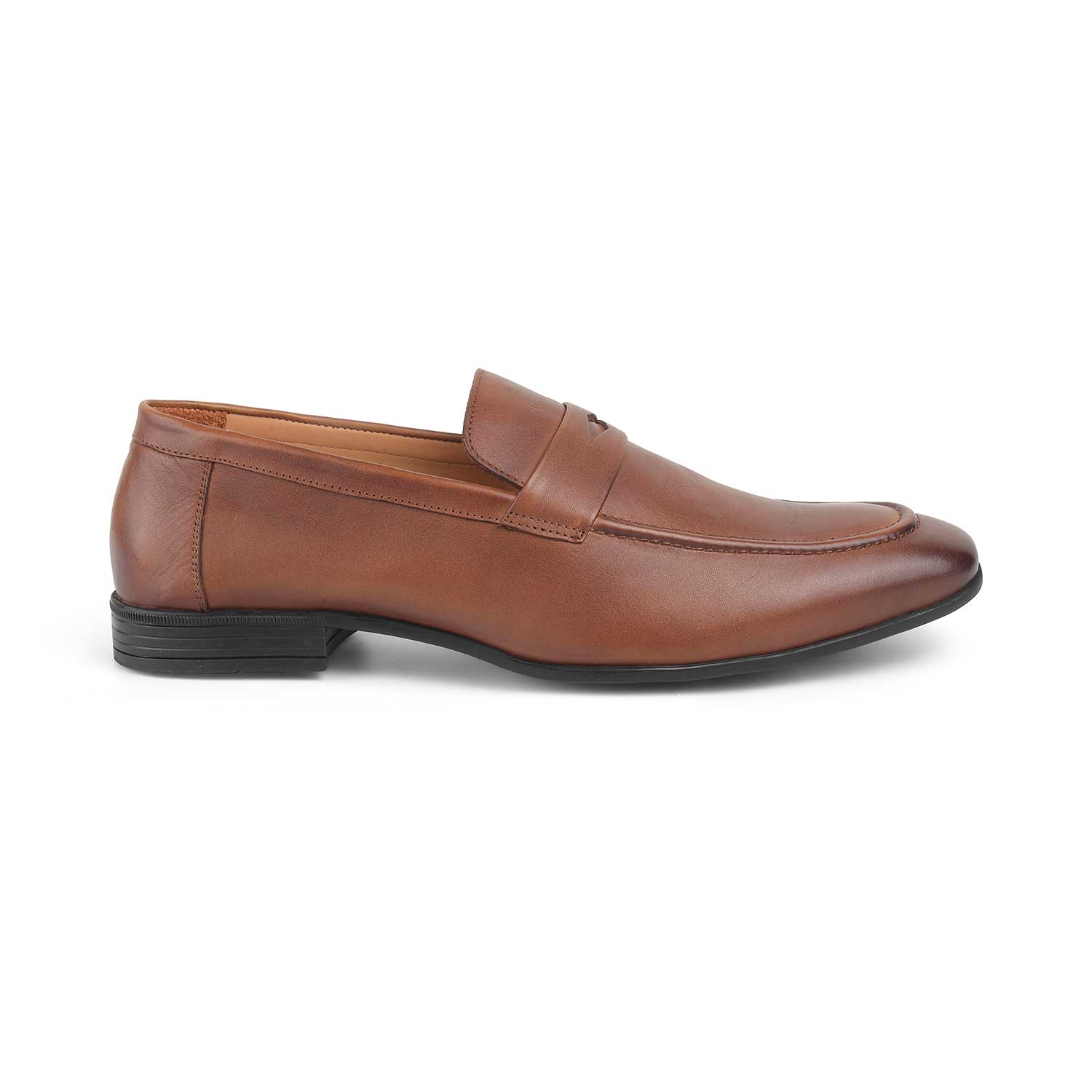 Tresmode Hak Tan Men's Leather Penny Loafers