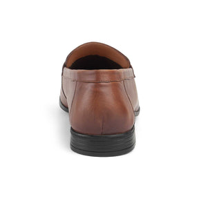 Tresmode Hak Tan Men's Leather Penny Loafers
