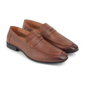 Tresmode Hak Tan Men's Leather Penny Loafers