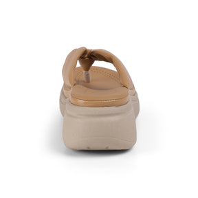 Tresmode Hobi Beige Women's Casual Wedge Sandals