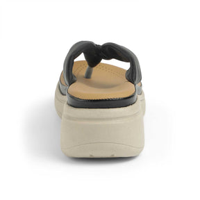 Tresmode Hobi Black Women's Casual Wedge Sandals