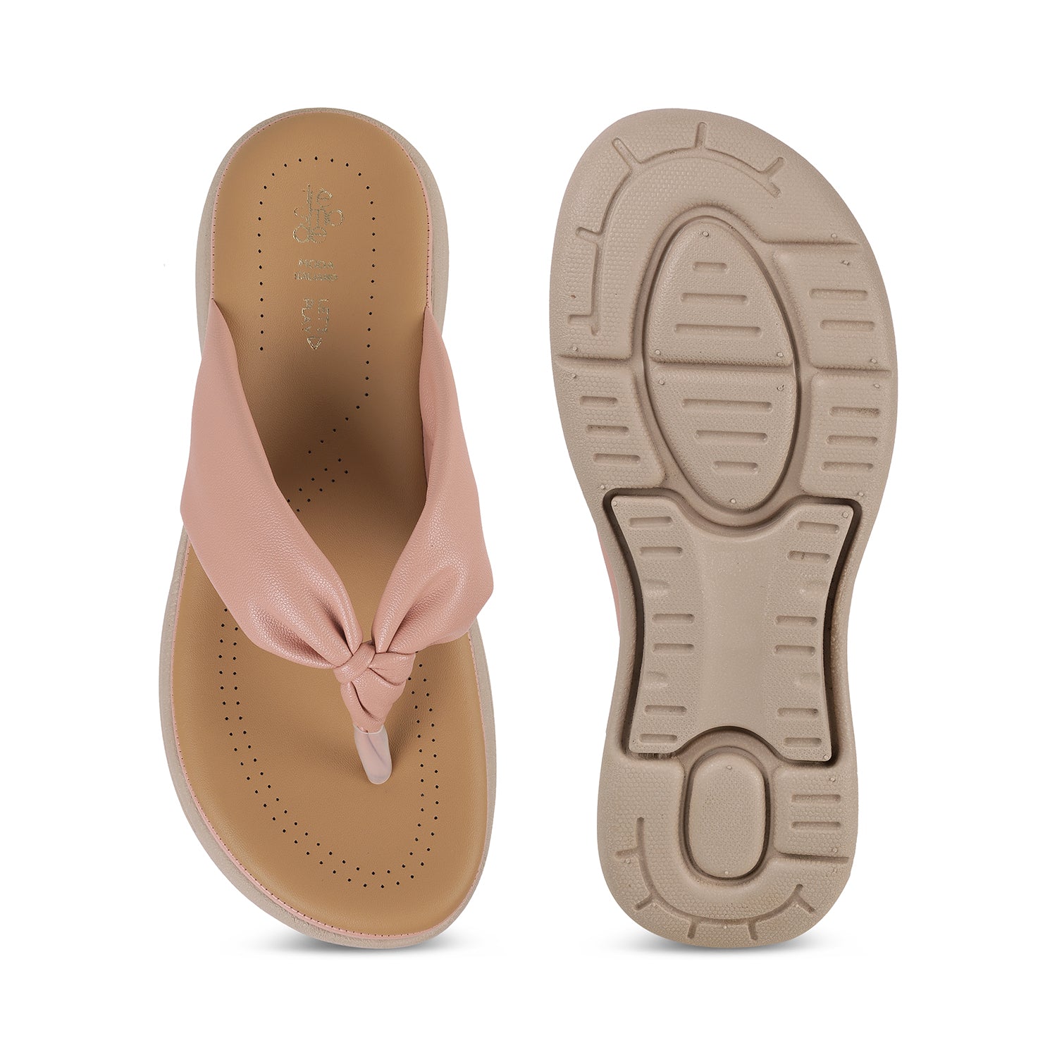 Tresmode Hobi Pink Women's Casual Wedge Sandals