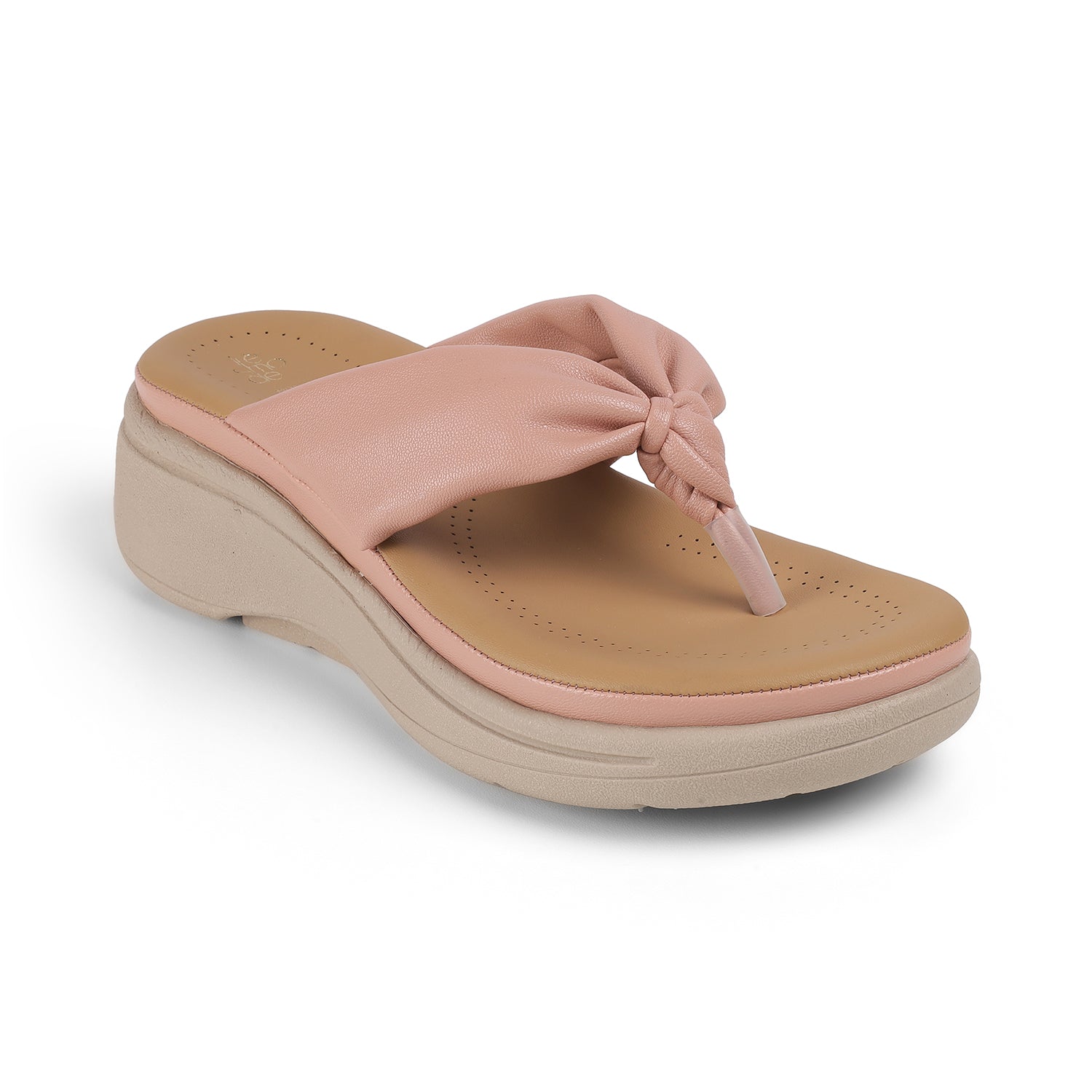 Tresmode Hobi Pink Women's Casual Wedge Sandals