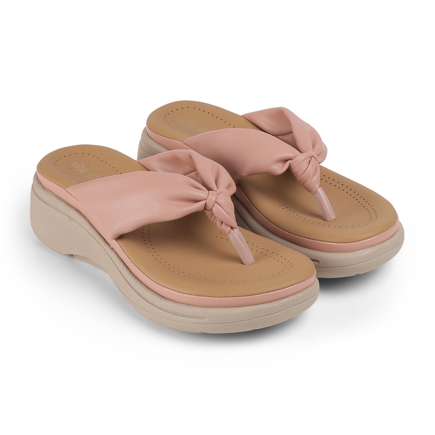 Tresmode Hobi Pink Women's Casual Wedge Sandals