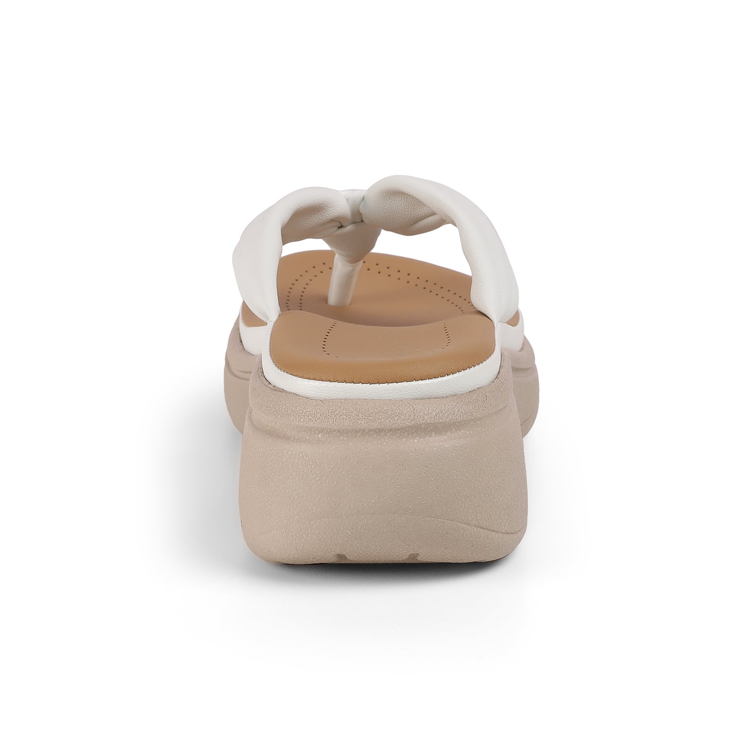 Tresmode Hobi White Women's Casual Wedge Sandals