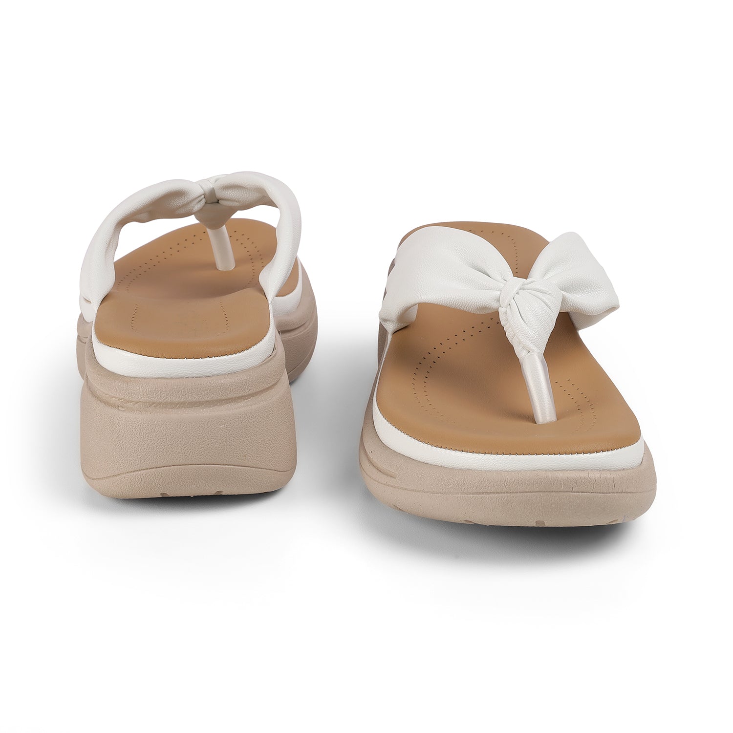 Tresmode Hobi White Women's Casual Wedge Sandals