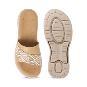 Tresmode Hosemb Beige Women's Dress Wedge Sandals