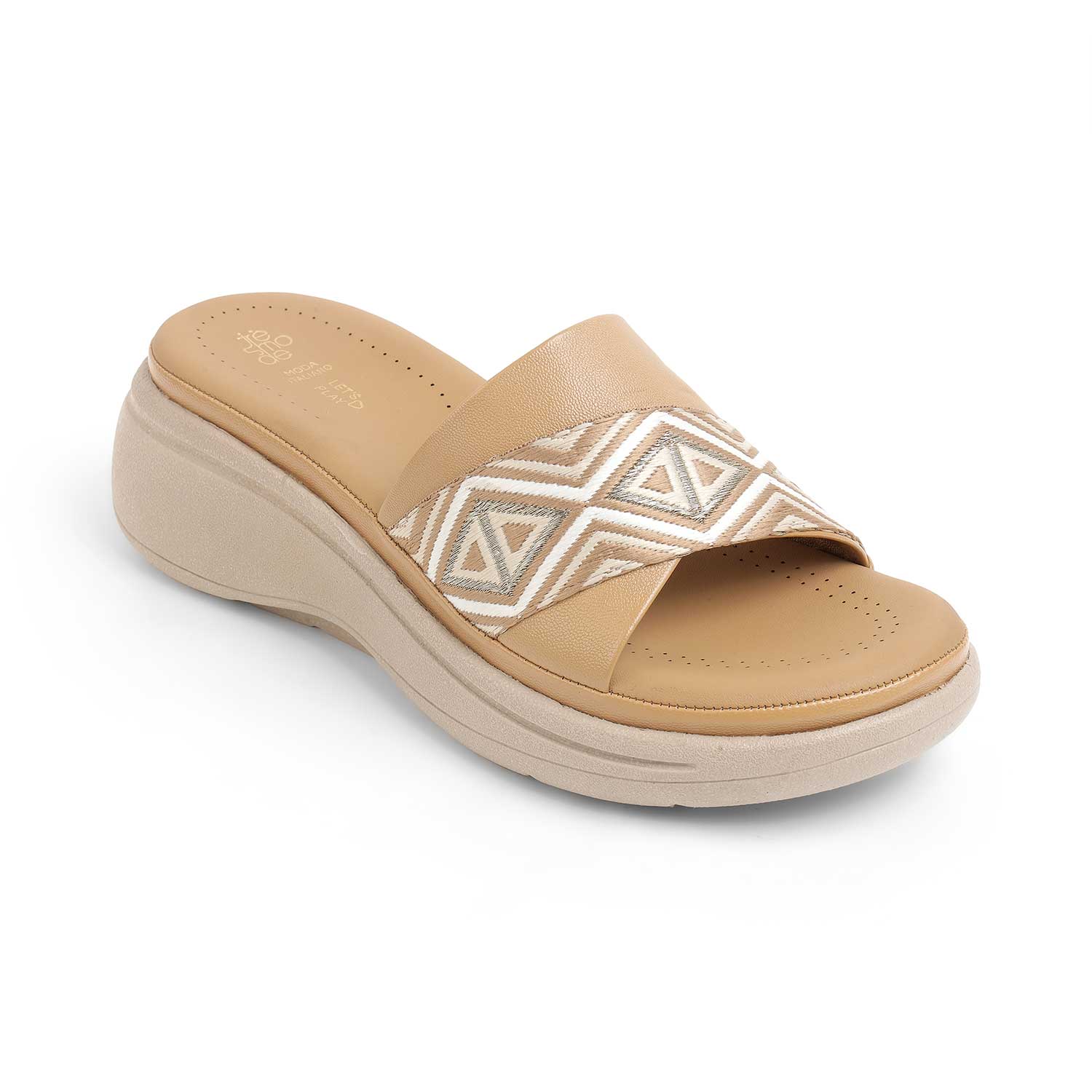 Tresmode Hosemb Beige Women's Dress Wedge Sandals
