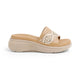 Tresmode Hosemb Beige Women's Dress Wedge Sandals