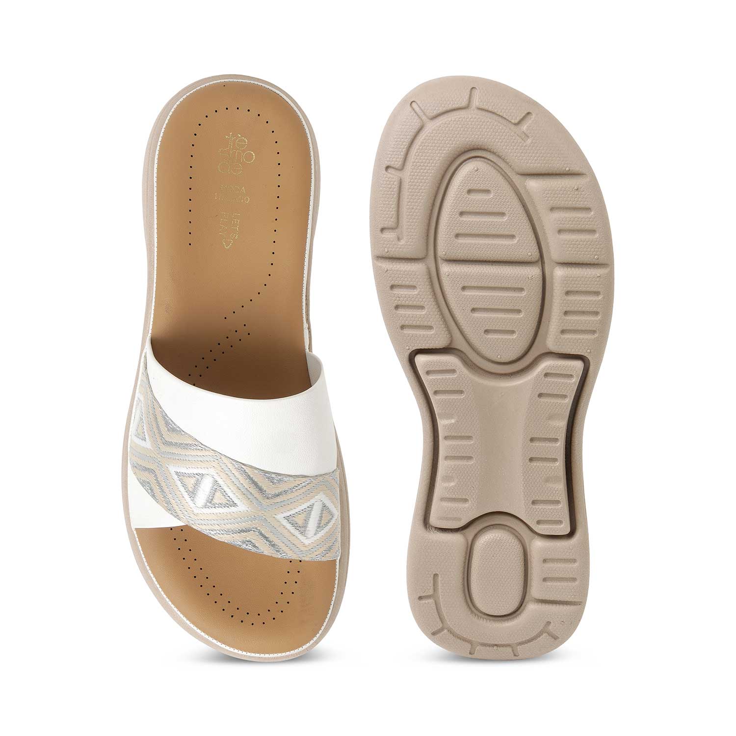 Tresmode Hosemb White Women's Dress Wedge Sandals