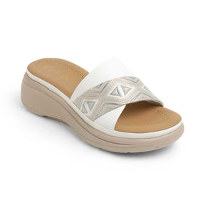 Tresmode Hosemb White Women's Dress Wedge Sandals