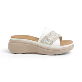 Tresmode Hosemb White Women's Dress Wedge Sandals