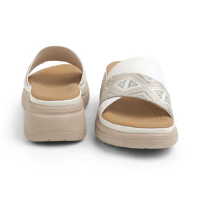 Tresmode Hosemb White Women's Dress Wedge Sandals