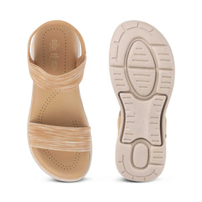 Tresmode Hosint Beige Women's Casual Platform Wedge Sandals