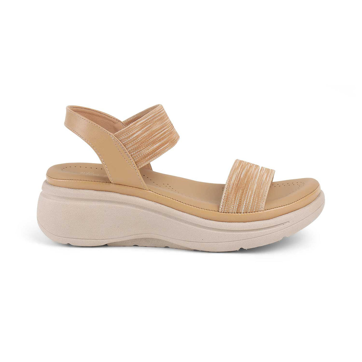 Tresmode Hosint Beige Women's Casual Platform Wedge Sandals