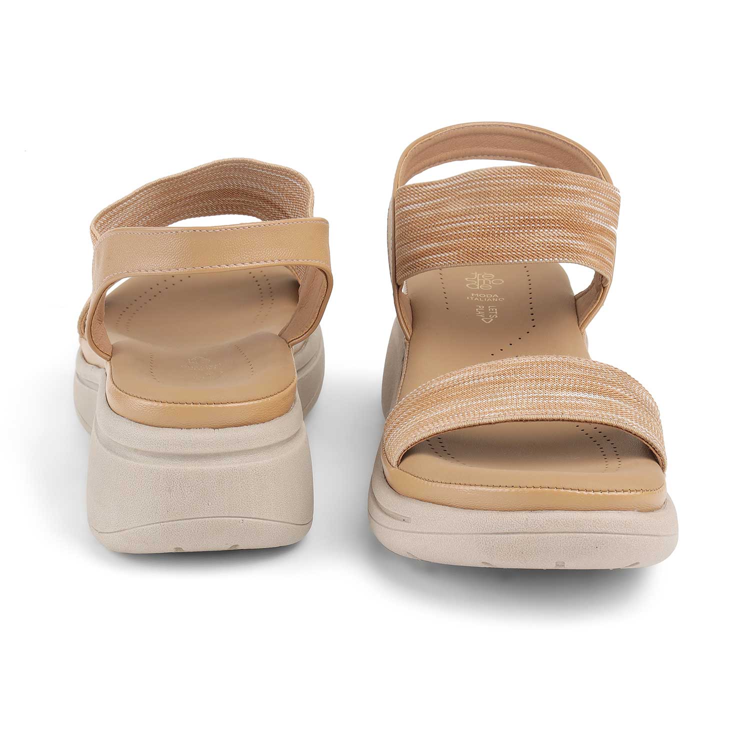 Tresmode Hosint Beige Women's Casual Platform Wedge Sandals
