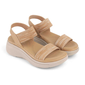 Tresmode Hosint Beige Women's Casual Platform Wedge Sandals