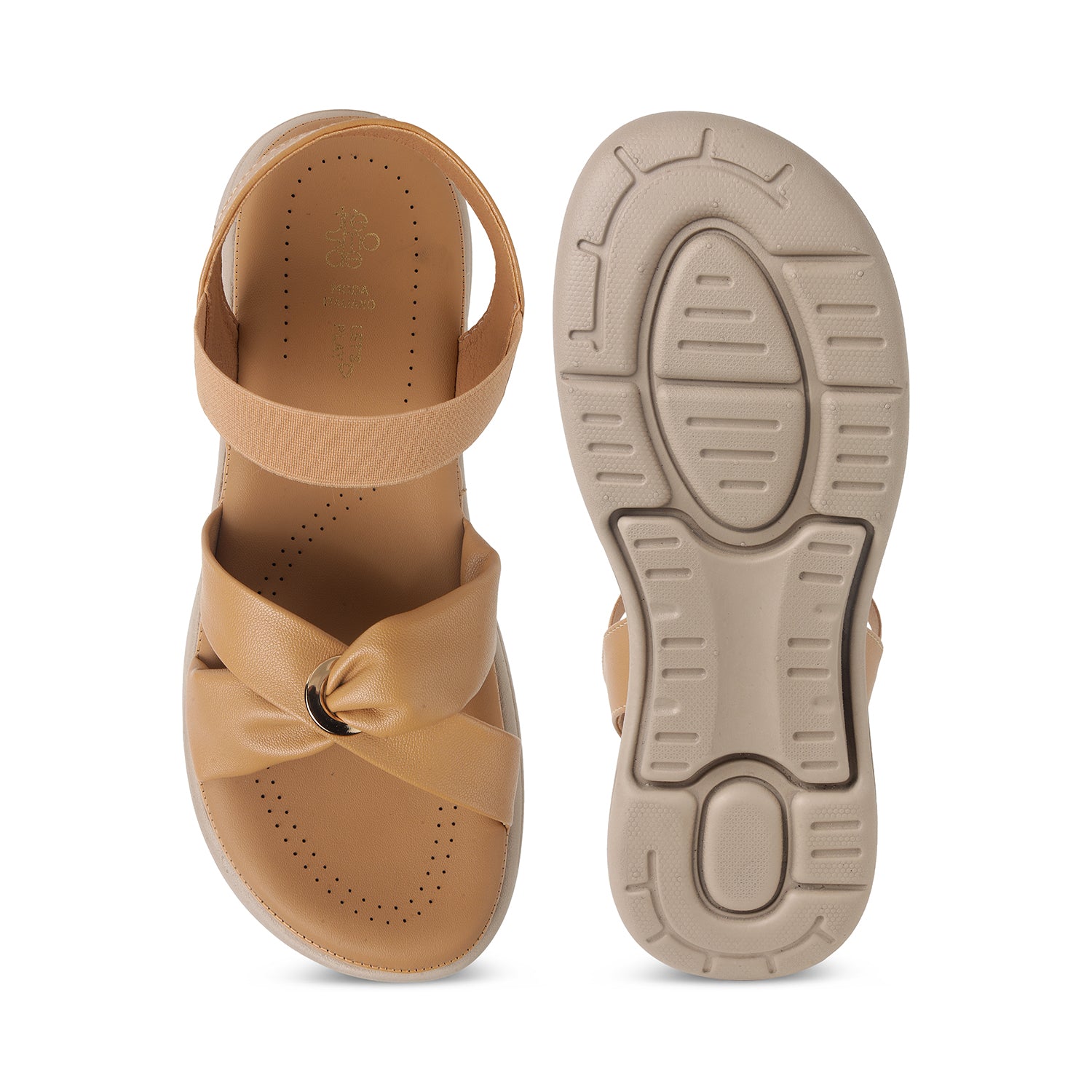 Tresmode Hospi Beige Women's Casual Wedge Sandals