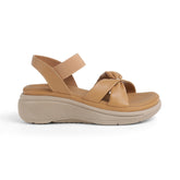 Tresmode Hospi Beige Women's Casual Wedge Sandals