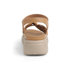 Tresmode Hospi Beige Women's Casual Wedge Sandals