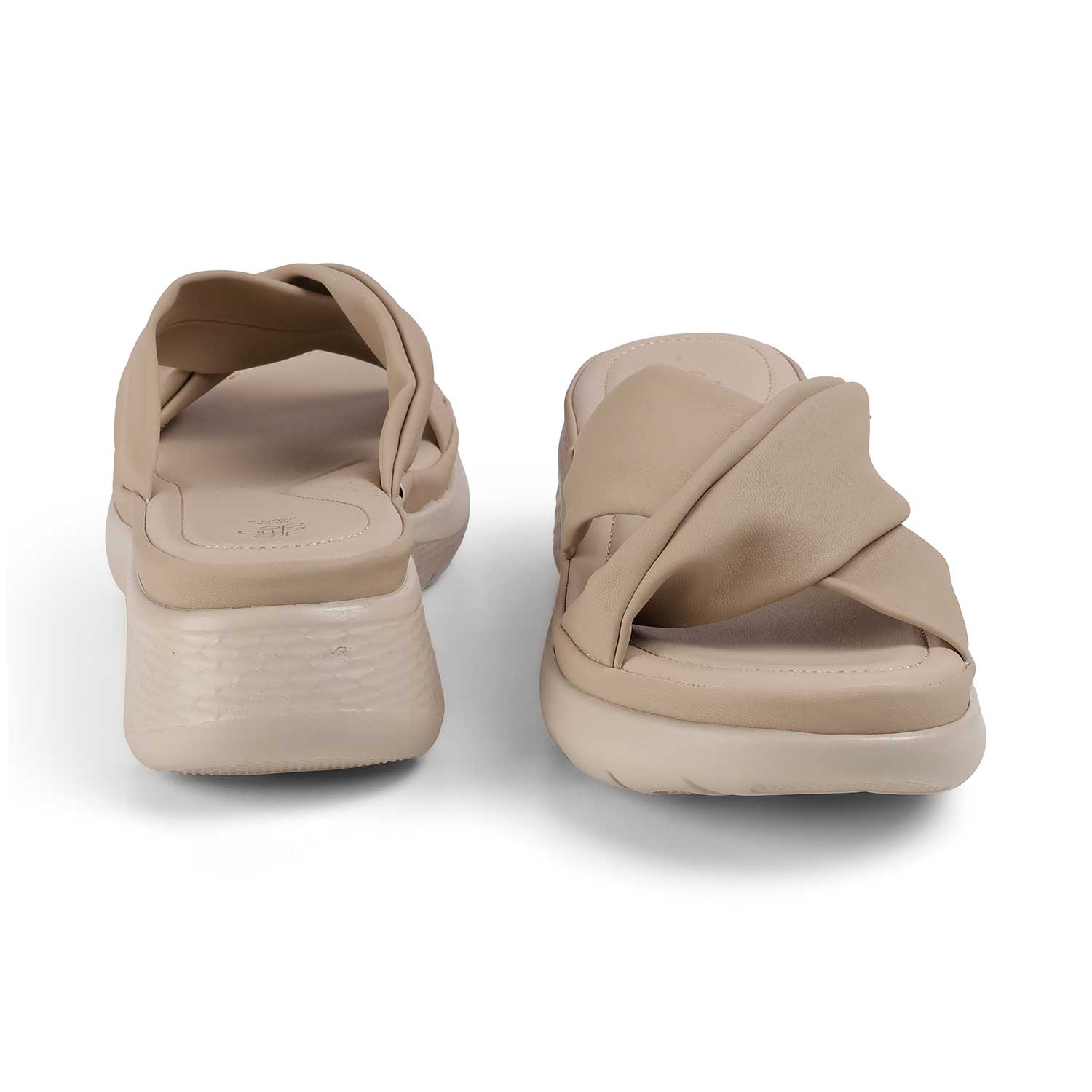 Tresmode Ian Beige Women's Casual Wedge Sandals