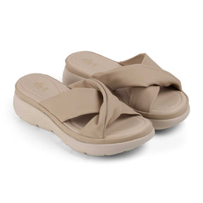 Tresmode Ian Beige Women's Casual Wedge Sandals