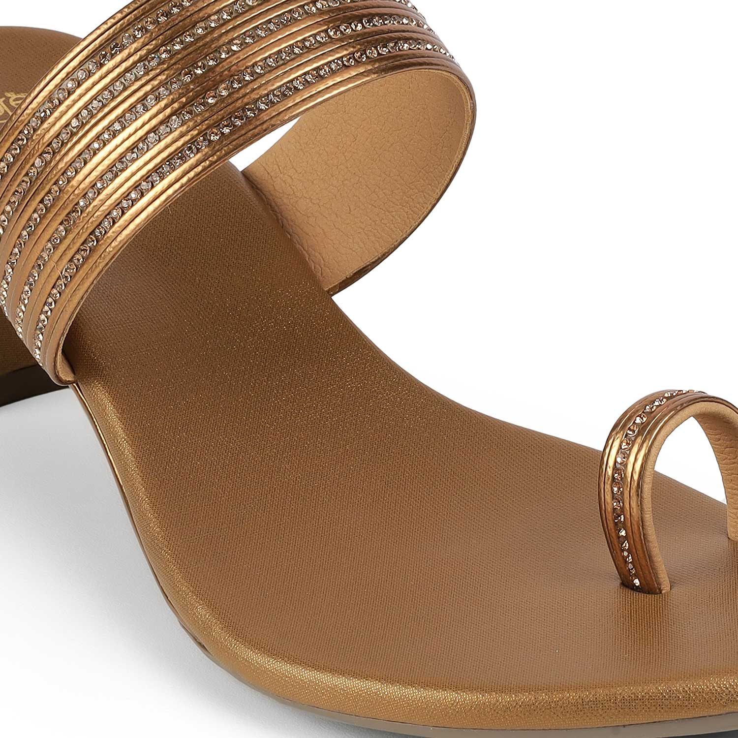 Tresmode Jer Bronze Women's Dress Heel Sandals