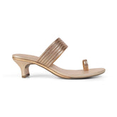 Tresmode Jer Champagne Women's Dress Heel Sandals