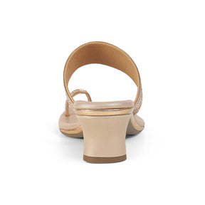 Tresmode Jer Champagne Women's Dress Heel Sandals