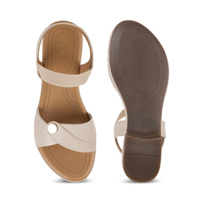 Tresmode Jero Cream Women's Dress Sandals