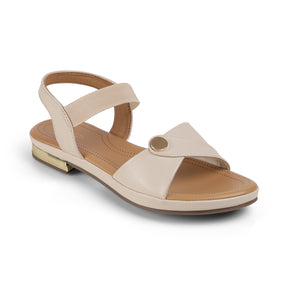 Tresmode Jero Cream Women's Dress Sandals
