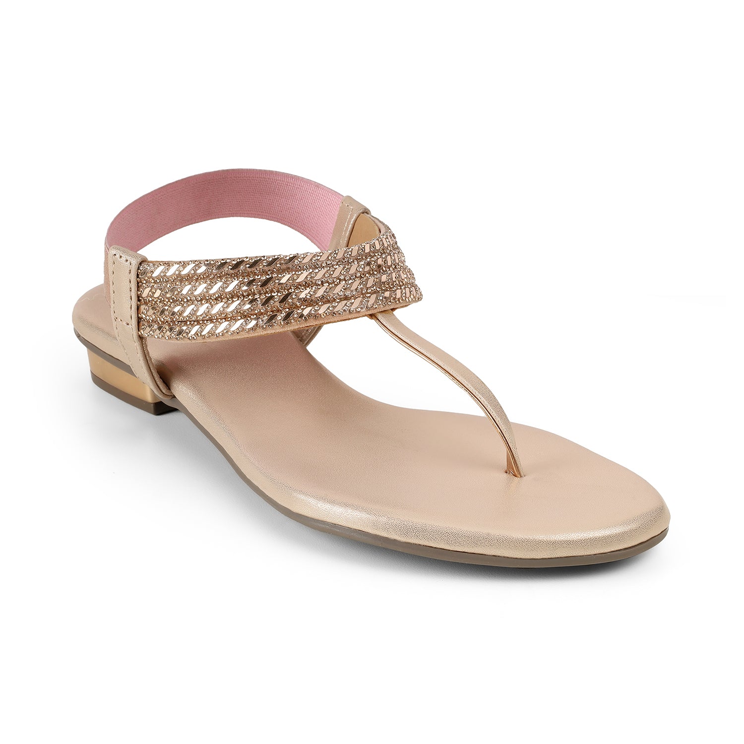 Tresmode Jewel Champagne Women's Dress Sandals