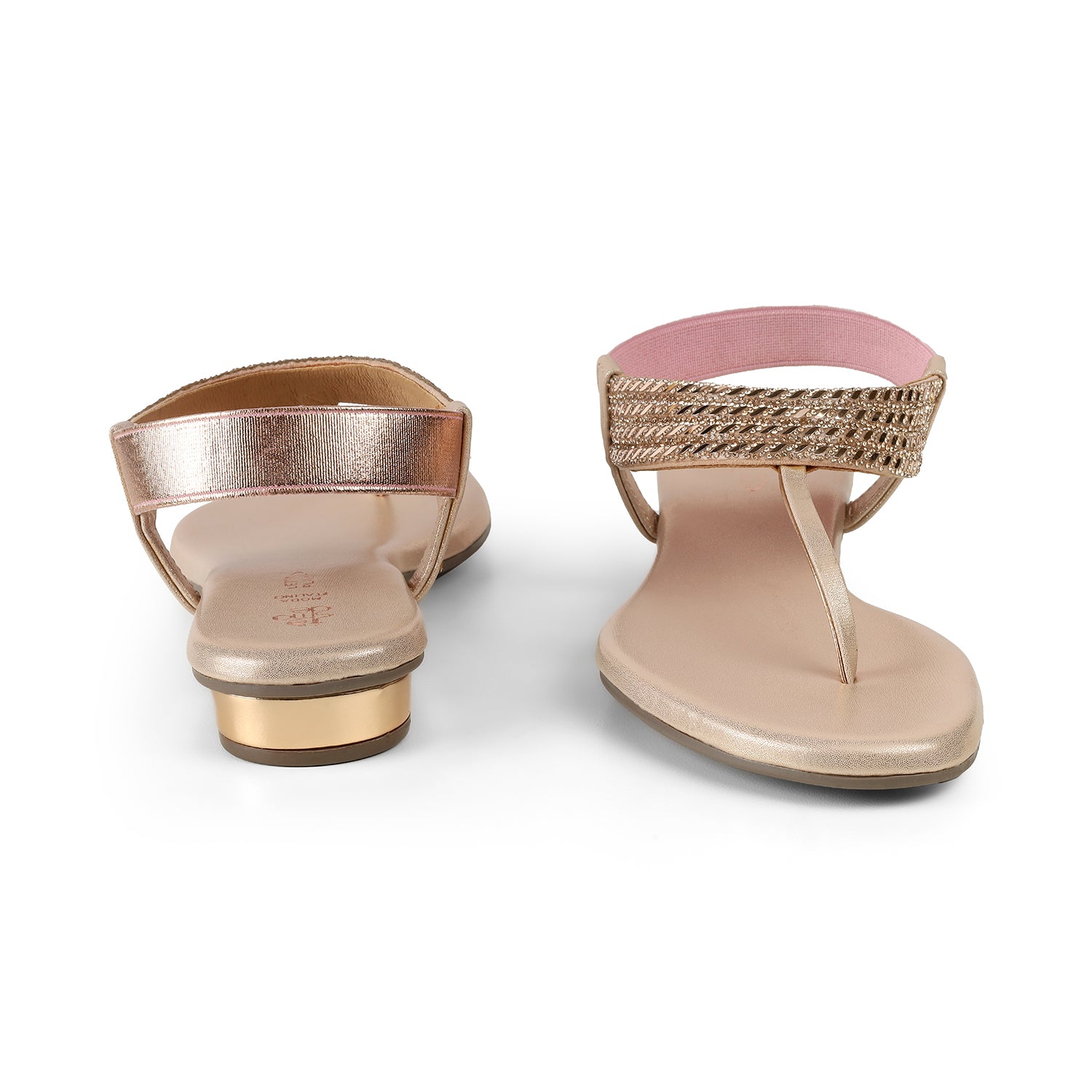 Tresmode Jewel Champagne Women's Dress Sandals