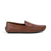 Tresmode Julien Tan Men's Leather Driving Penny Loafers