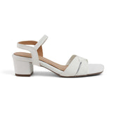 Tresmode Lex White Women's Dress Block Heel Sandals