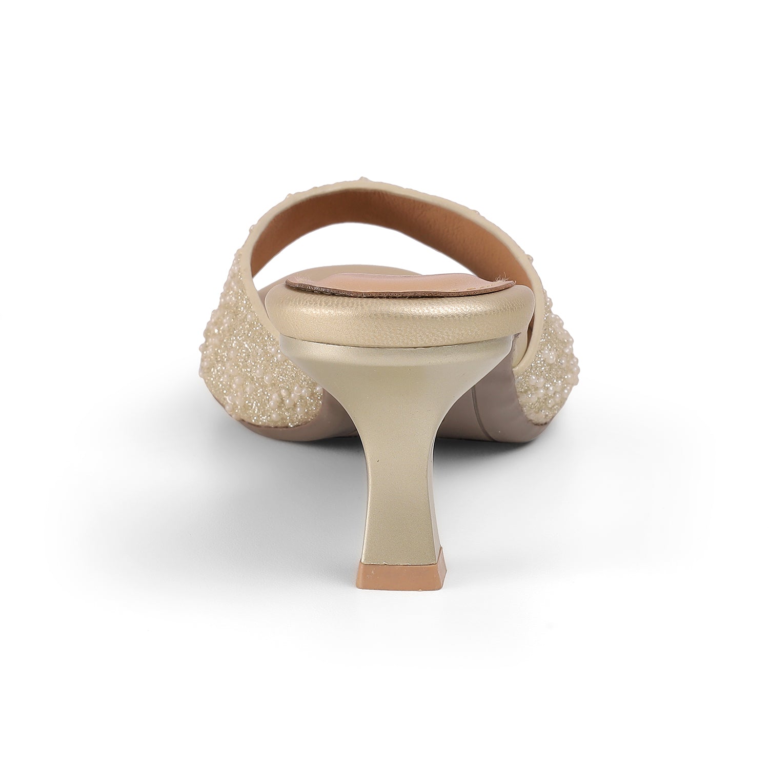 Tresmode Maines Gold Women's Dress Heel Sandals