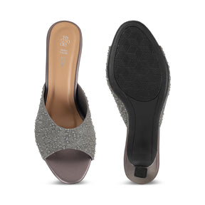 Tresmode Maines Pewter Women's Dress Heel Sandals