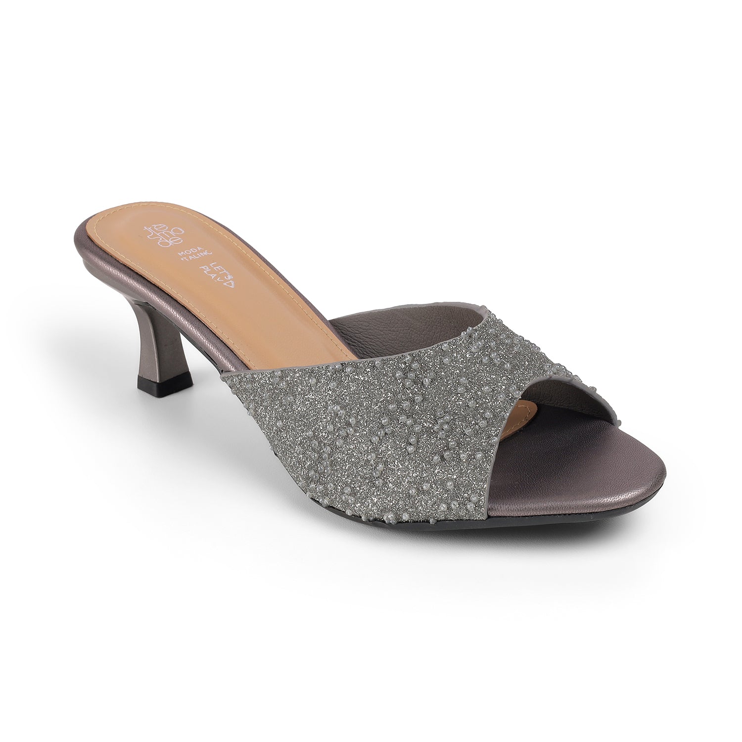 Tresmode Maines Pewter Women's Dress Heel Sandals