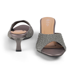 Tresmode Maines Pewter Women's Dress Heel Sandals